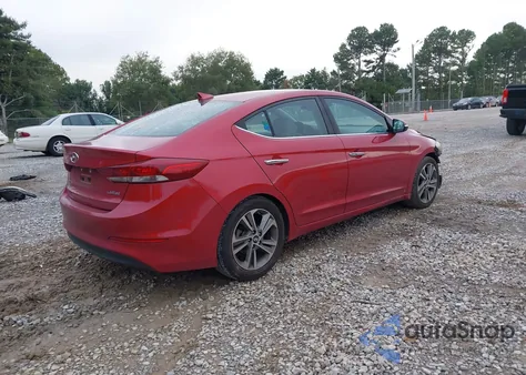 2017 Hyundai Elantra Limited z USA, uszkodzony, nr VIN 5NPD84LF2HH086573